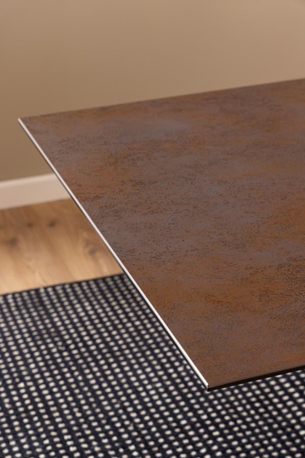 ACT NORDIC Heaven spisebord, rektangulr - rustbrun keramik og sort stl (200x100)