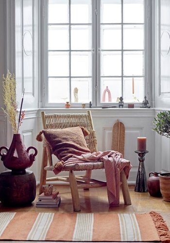 BLOOMINGVILLE Gamma Plaid, Rosa, Bomuld W: 130cm, L: 150cm