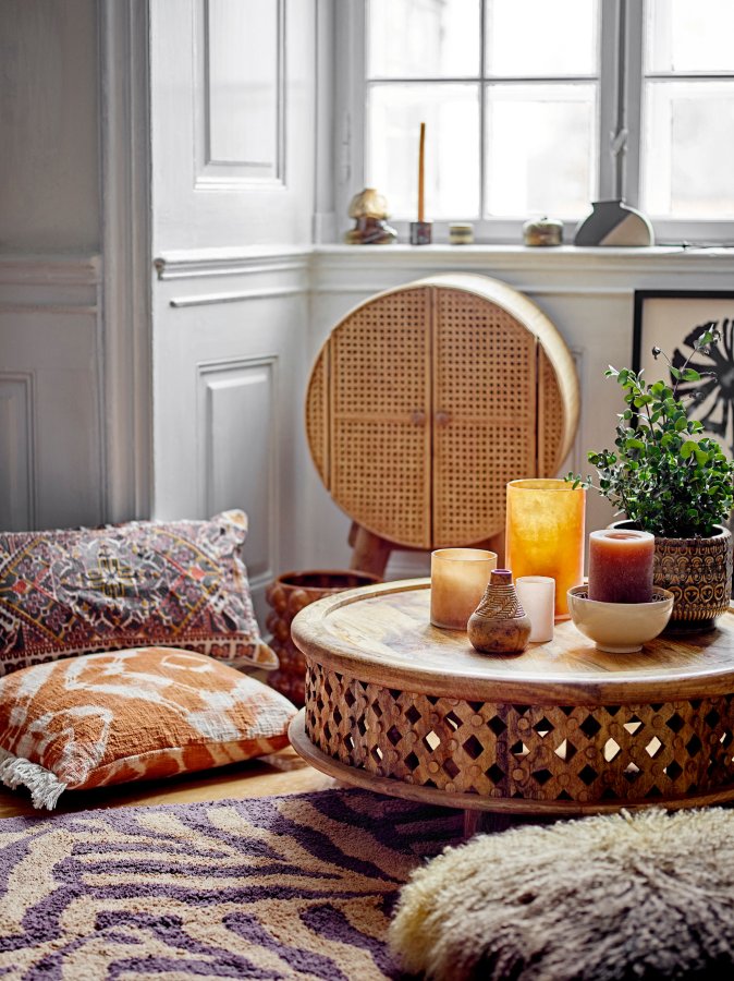 BLOOMINGVILLE Ester Pude, Orange, Bomuld W: 50cm, L: 50cm