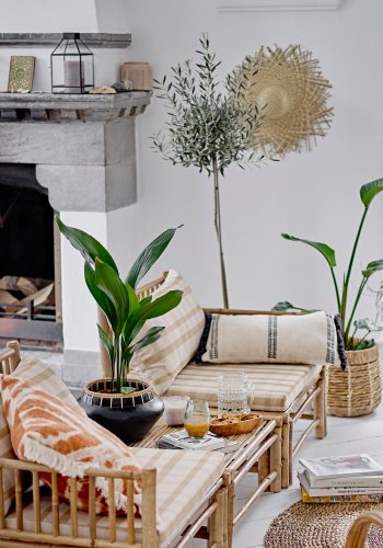 BLOOMINGVILLE Ester Pude, Orange, Bomuld W: 50cm, L: 50cm