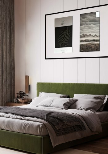 TK Teo LED vglampe - valnddefarvet tr og sort metal