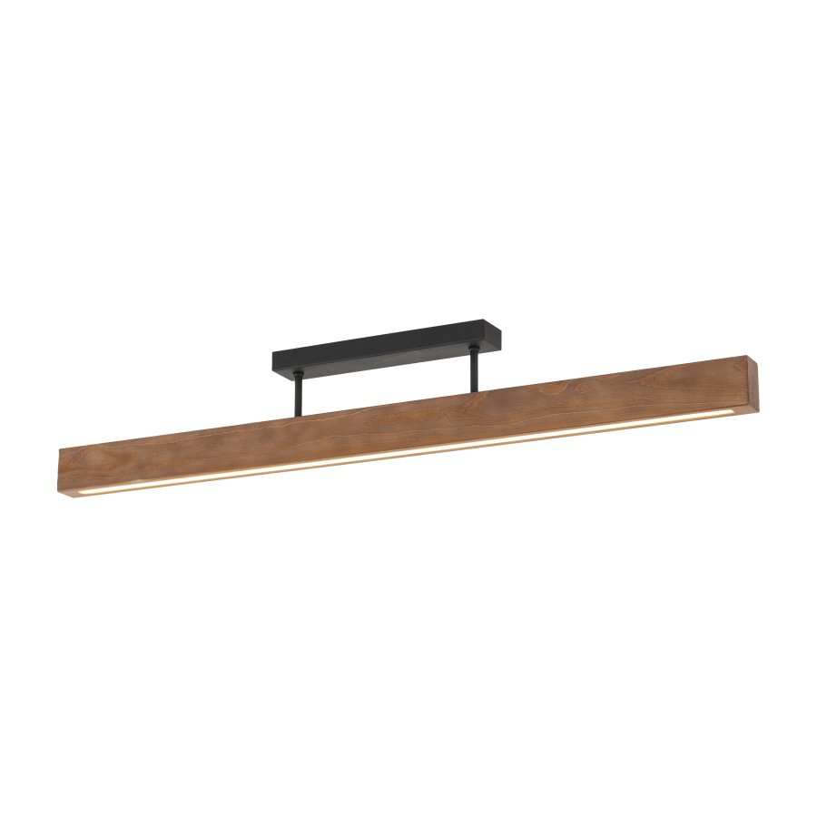 TK Teo LED loftlampe - valnddefarvet tr og sort metal