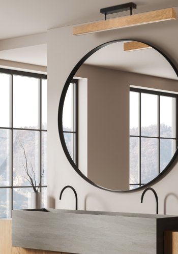 TK Teo LED loftlampe 960 - natur tr og sort metal