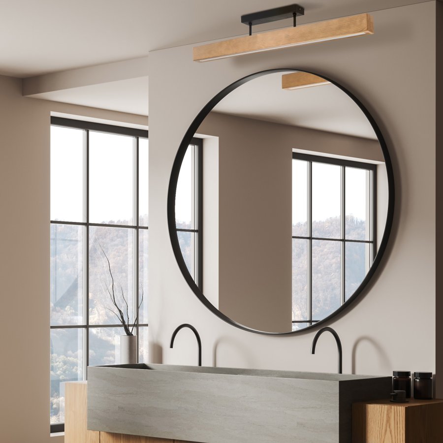 TK Teo LED loftlampe 960 - natur tr og sort metal