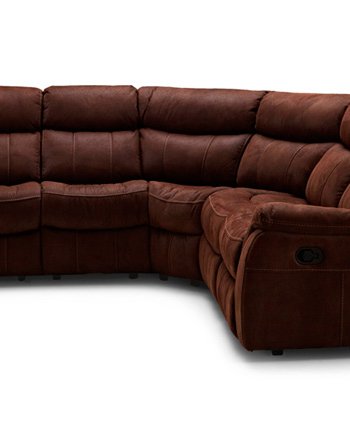 HAGA Arizona 4 pers. hjrnesofa - brunt stof