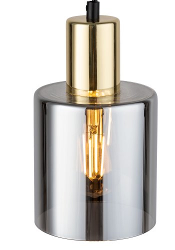 TK Sierra loftlampe - glas og guld metal