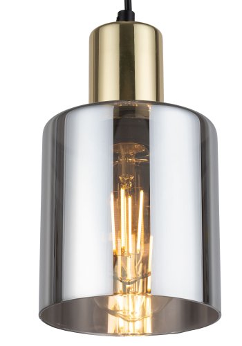 TK Sierra loftlampe - glas og guld metal