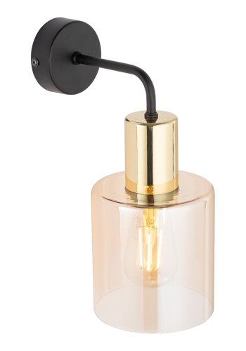 TK Sierra vglampe - rav glas og guld metal