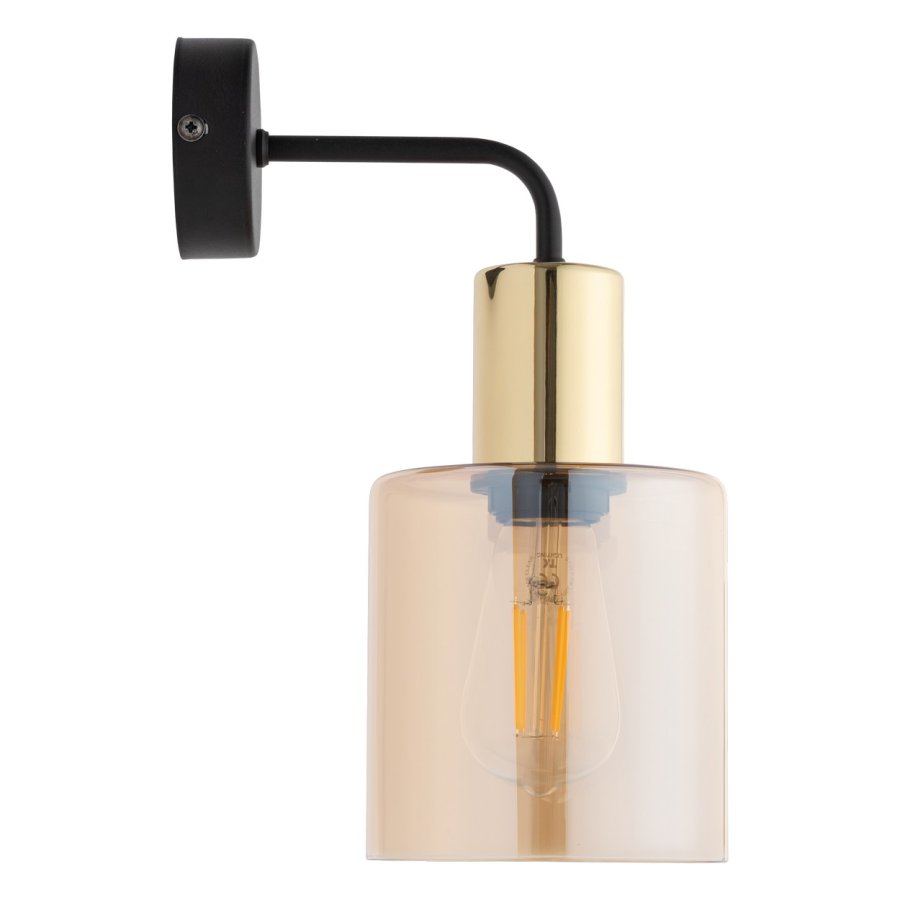 TK Sierra vglampe - rav glas og guld metal