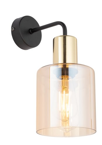 TK Sierra vglampe - rav glas og guld metal