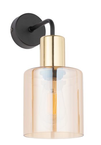 TK Sierra vglampe - rav glas og guld metal