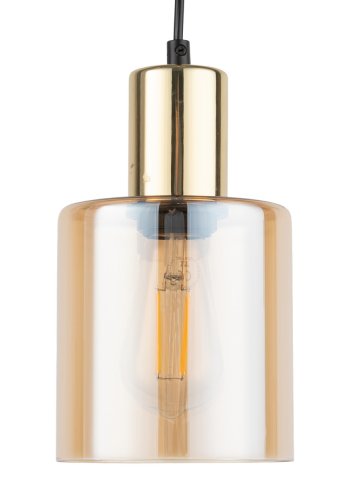 TK Sierra loftlampe - rav glas og guld metal