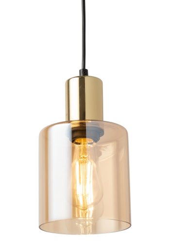 TK Sierra loftlampe - rav glas og guld metal