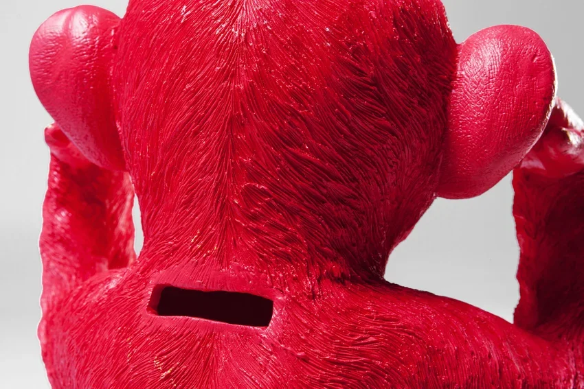 KARE DESIGN Monkey Kikazaru sparebsse - rd polyresin (H:35)