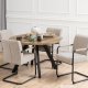ACT NORDIC Adele spisebordsstol, m. armln - beige stof og sort stl