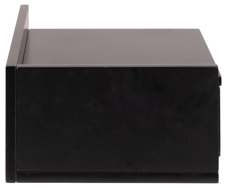 ACT NORDIC Ashlan vghngt natbord, m. 1 skuffe, vendbar - sort MDF (40x32)