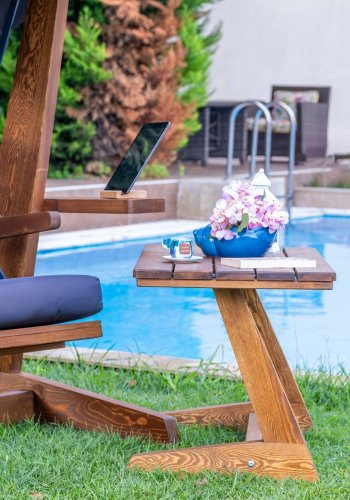 NORDVÄRK Viva 2400 udendrs triple hngesofa - antracitgr polyester stof og grantr