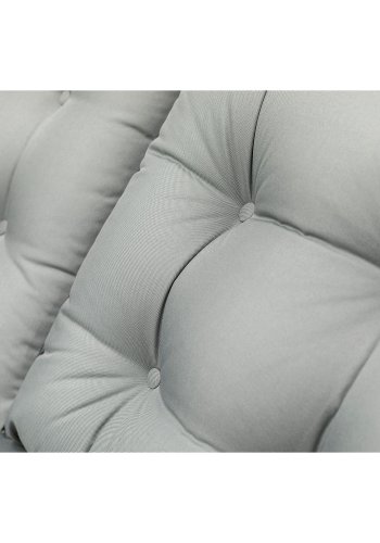 NORDVÄRK Galata Swing S2 udendrs dobbelt hngesofa - gr polyester stof og natur fyrretr