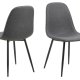 ACT NORDIC Celia spisebordsstol - mrkegr stof og sort stl