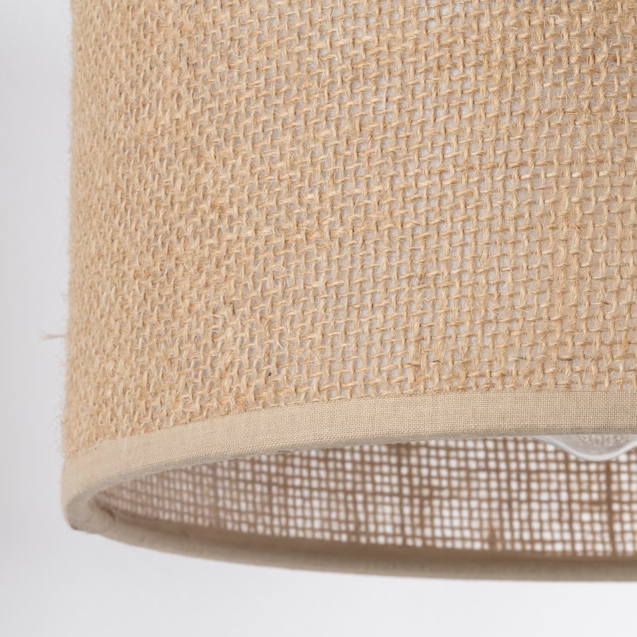 TK Jute vglampe - natur jute og sort metal