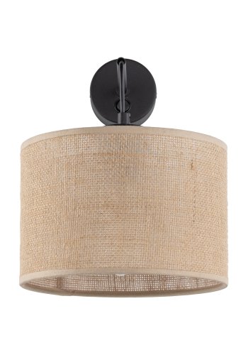 TK Jute vglampe - natur jute og sort metal