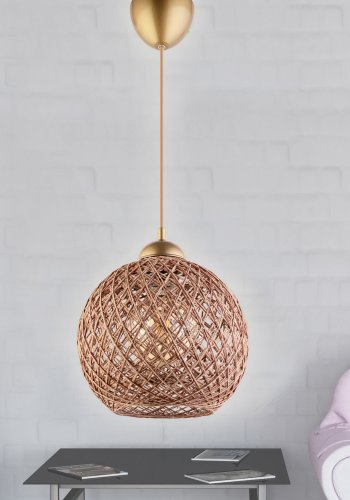 LUMI ASY073 loftlampe - brun bomuld og plast