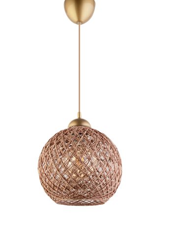 LUMI ASY073 loftlampe - brun bomuld og plast