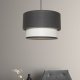 LUMI SP286 loftlampe - antracitgr/hvid stof og plast
