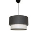 LUMI SP286 loftlampe - antracitgr/hvid stof og plast