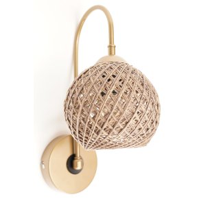 LUMI SP021 vglampe - brun jute og metal