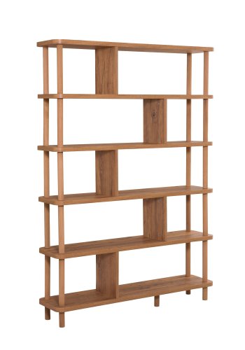 FUNZI LIVING Meta bogreol, m. 5 hylder - Atlantic Pine melamin