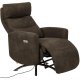 ACT NORDIC Kamares recliner, m. el, C stik, USB-A, drejefunktion - antracitgr stof og sort stl