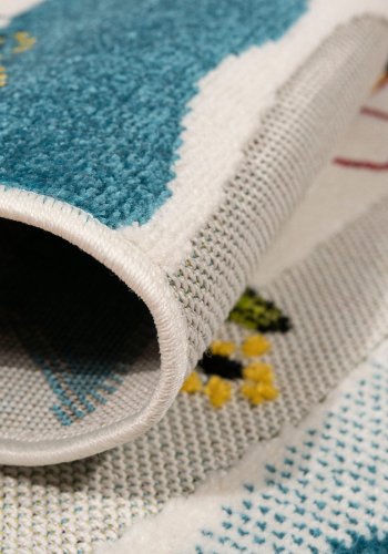 TEPPI Doga gulvtppe til brn, rektangulr - multifarvet polypropylen og jute (120x170)