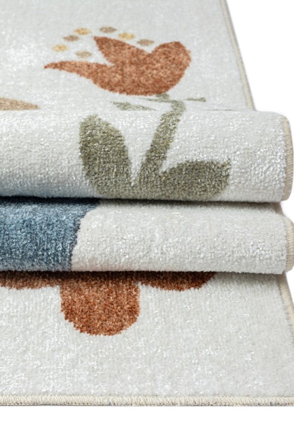 TEPPI Bohem Kids Zoo gulvtppe til brn, rektangulr - multifarvet polyester (80x150)