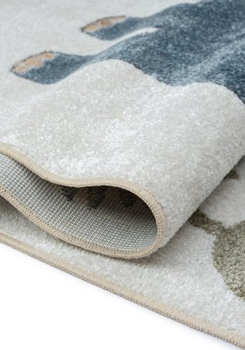 TEPPI Bohem Kids Zoo gulvtppe til brn, rektangulr - multifarvet polyester (80x150)