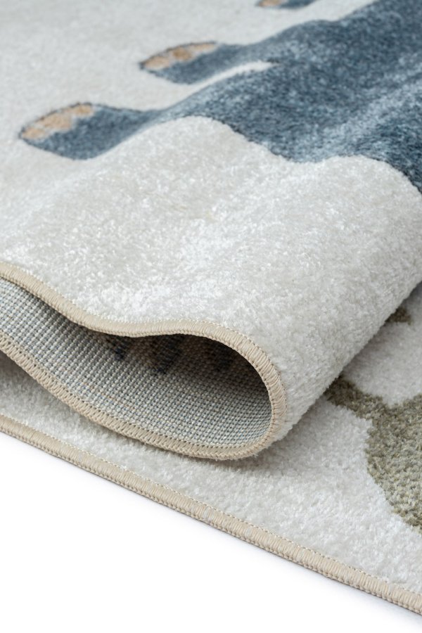 TEPPI Bohem Kids Zoo gulvtppe til brn, rektangulr - multifarvet polyester (80x150)