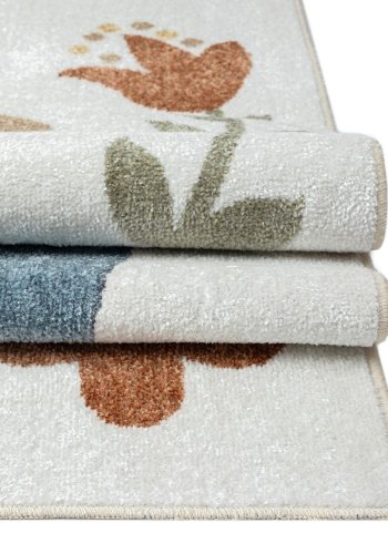 TEPPI Bohem Kids Zoo gulvtppe til brn, rektangulr - multifarvet polyester (120x180)