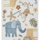 TEPPI Bohem Kids Zoo gulvtppe til brn, rektangulr - multifarvet polyester (120x180)