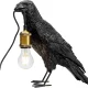 KARE DESIGN Animal Crow bordlampe - mat sort polyresin og kobber aluminium