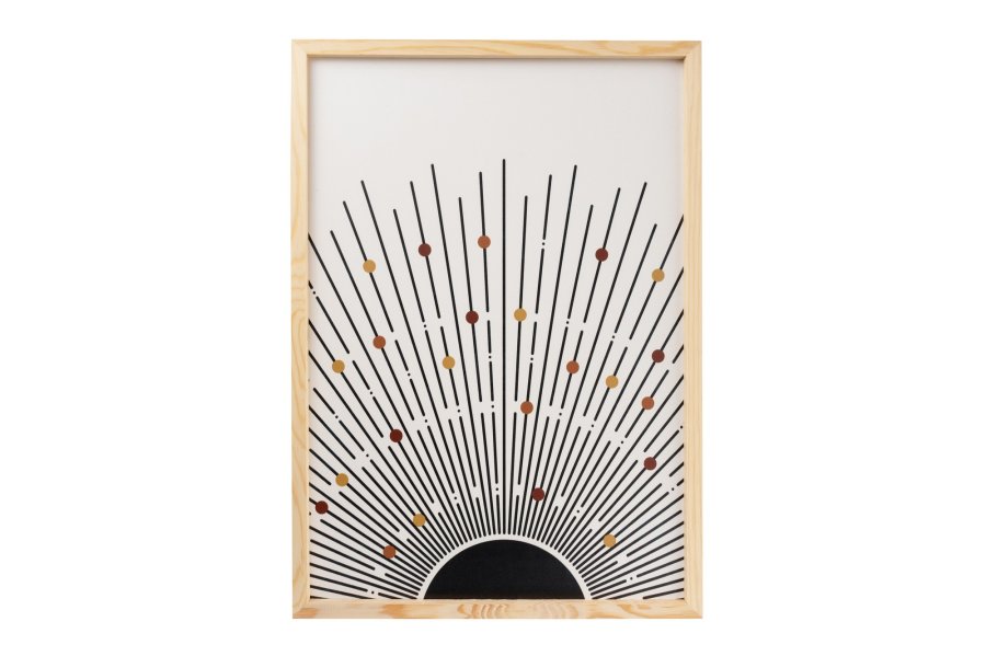 NORDVÄRK Huhu198 billede, rektangulr - multifarvet MDF (70x50) (st med 3)