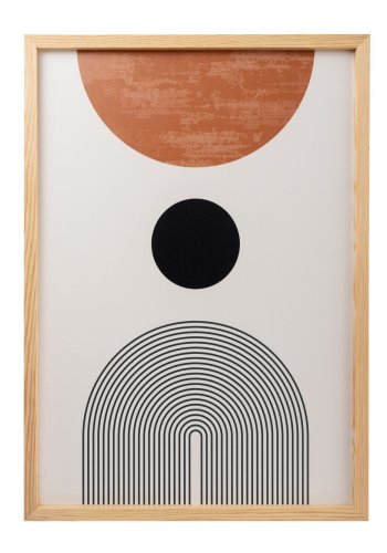 NORDVÄRK Huhu198 billede, rektangulr - multifarvet MDF (70x50) (st med 3)