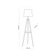 TK Vaio gulvlampe, m. hylde - hvid stof og tr