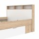 TVILUM Ikast Seng med 2 skuffer 140x200, Jackson Hickory / Hvid, 149,8 x 216 x 96,8 cm