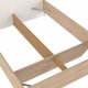 TVILUM Ikast Seng 140x190, Jackson Hickory / Hvid, 149,8 x 206 x 96,8 cm