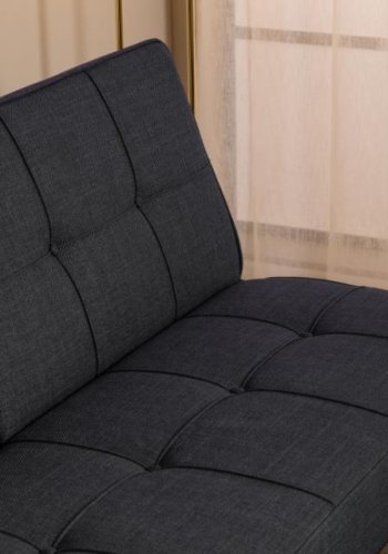 ACT NORDIC Perugia sovesofa - mrkegr stof og sort stl