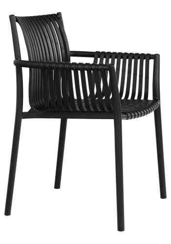 HOUSE NORDIC Havestol, polypropylen, stabelbar, sort