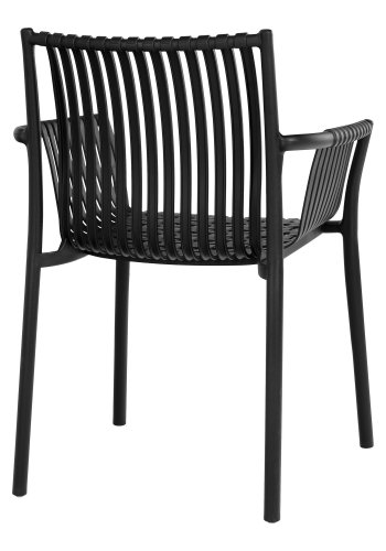 HOUSE NORDIC Havestol, polypropylen, stabelbar, sort