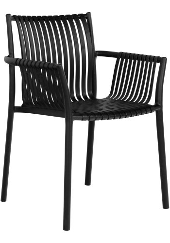 HOUSE NORDIC Havestol, polypropylen, stabelbar, sort