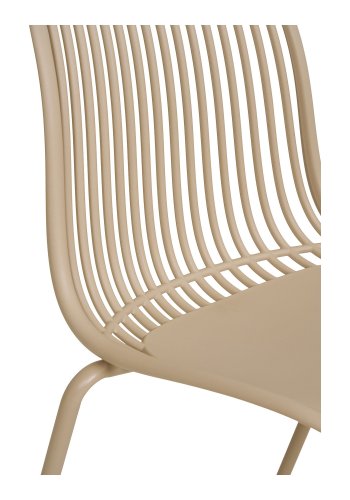 HOUSE NORDIC  Branson Spisebordsstol - Spisebordsstol, polypropylen, stabelbar, sand