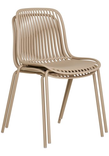 HOUSE NORDIC  Branson Spisebordsstol - Spisebordsstol, polypropylen, stabelbar, sand